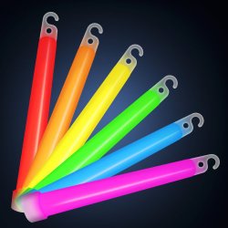 25 Premium 6″ Glow Sticks in Assorted Colors