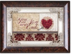 A True Love Story Heart Burlwood Cottage Garden Italian Inspired Traditional Music Box Plays Unchained Melody