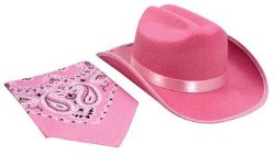 Aeromax Junior Cowboy Hat with Bandanna – Pink