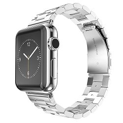 Apple Watch Band, eLander Solid Stainless Steel Metal Apple Watch Strap   (Silver 42mm) (ONLY FOR ALL 42mmVersions)