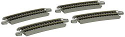 Bachmann Trains Snap-Fit E-Z Track Half Section 18″ Radius Curved Track (4/card)
