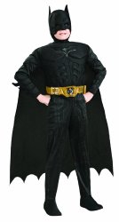 Batman Dark Knight Rises Child’s Deluxe Muscle Chest Batman Costume with Mask/Headpiece and Cape – Small