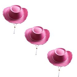 Children’s Pink Felt Cowboy Hats (3 Pack)