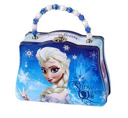 Disney Frozen Scoop Carry All Tin Classic Purse with Beaded Handle, Elsa