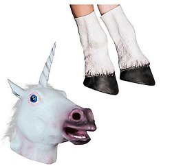Horse Mask, Unicorn Mask Collection (Unicorn Mask + Hooves)