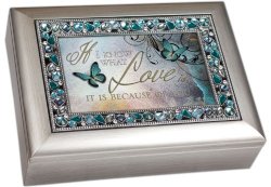 I Know What Love is Because of You Decorative Jewel Musical Music Jewelry Box – Plays You Light Up My Life