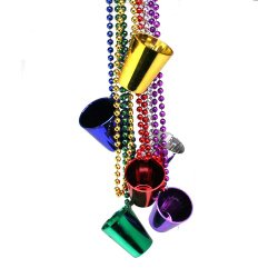 Mardi Gras Shot Glass Beads : package of 12