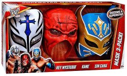 Mattel WWE Wrestling Superstar Mask 3-Pack Rey Mysterio, Kane & Sin Cara