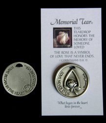 Memorial Tear Pocket Token * Inspirational Pocket Token Coin Remembrance MTPT