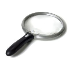 Mighty Bright 87610 LED 5″ Round Magnifier, Silver