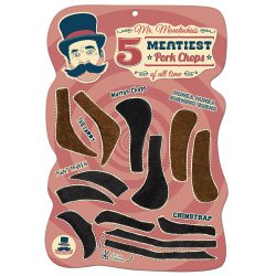 Mr. Moustachio’s Five Meatiest Pork Chops of All Time, Fake Sideburn Costume Party Assortment