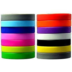 MyLight Price for 12pcs Rubber Silicone Wristband Bracelets Adult Rubber Bracelets
