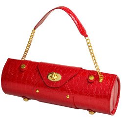 Picnic at Ascot Wine Carrier and Purse, Red Croc