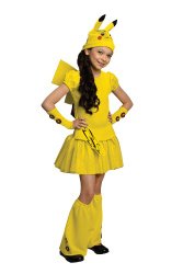 Pokemon Girl Pikachu Costume Dress, Medium
