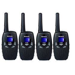 Retevis RT628 Kids Walkie Talkies UHF 462.550- 467.7125MHz VOX 22 Channel Portable FRS/GMRS2 Way Radio Toy (Black, 2 Pair)