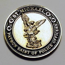 Saint Michael Patron Saint of Police Officers Coin with Prayer