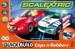 Scalextric C1323T Quickbuild Cops N Robbers 1:32 Slot Car Race Set