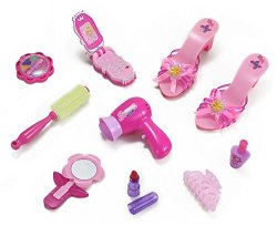 Stylish Little Princess Fasion Beauty Set for Girls with Hair Dryer, Shoes & Accessories