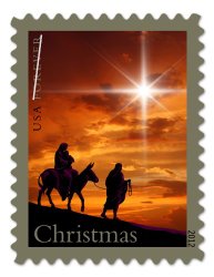 The Holy Family double-sided booklet of 20. Forever Christmas stamps 2012