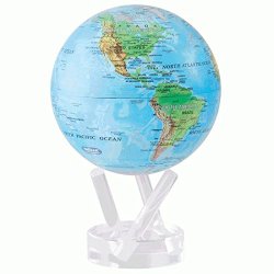 4.5″ Blue with Relief Map MOVA Globe