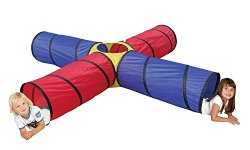 4-way Tunnel Pop-up Fun Junction Set 8 Feet Toy Tent Kids Play Tube by POCO DIVO