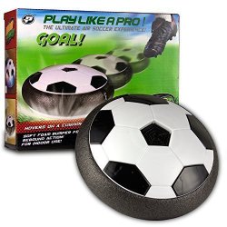 Air Power Soccer Disk, Indoor [Hover Action] Air Soccer with Foam Bumpers and LED Lights