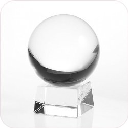 Amlong Crystal Clear Crystal Ball 110mm (4.2 in.) Including Crystal Stand and Gift Package