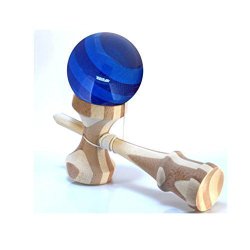 BAMBOO KENDAMA with translucent BLUE ball + Extra String