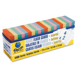 Blank Flash Card Dispenser Box Card Size 2” x 3” 1000 cards