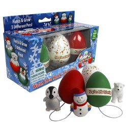 Christmas Ornament Grow Egg Hatchems – Hang ‘Em and Hatch ‘Em X-Mas Hatching Eggs – Grow Three Different Super Sized Pets!