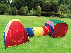 Cubby-Tube-Teepee 3pc Pop-up Play Tent Children Tunnel Kids Adventure Station by POCO DIVO
