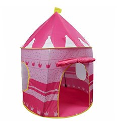 DIY Creations® Girl Pink Play Tent Crown Princess Castle – Indoor and Outdoor Use