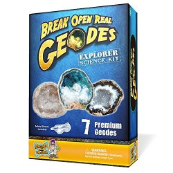 Geode Explorer Science Kit – Crack Open 7 Amazing Rocks and Find Crystals!