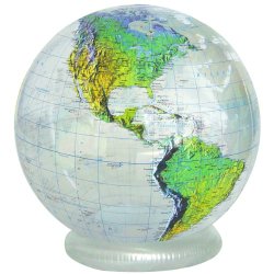 Jet Creations 36″ Inflatable Globe – Clear Topographic