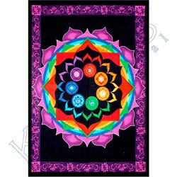 Kheops International – Cotton Single Tapestry Rainbow Chakra (57462)