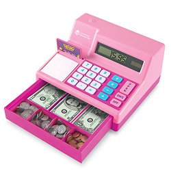 Learning Resources Pretend & Play Cash Register Assorted Pink Playset, Pink, Standard Packaging