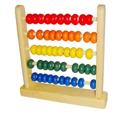 LittleTiger Miniature Wooden Abacus Counting Number Frame Maths Aid Educational Toy 50 Beads