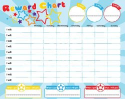 Magnetic Reward/Star Chart for Motivating Children, Durable Board 40 x 30cm