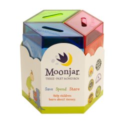 Moonjar Classic Moneybox: Save, Spend, Share