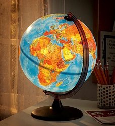 Orion Relief Globe – Illuminated with Non-Tip Base