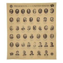 Presidents of the US Antiqued Paper