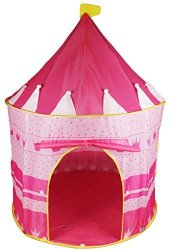 Princess Castle Play Tent By Playou(TM). Indoor / Outdoor Kids Pop up Playhouse