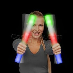 Qiyun 12 Pack – LED Foam Light Stick Baton Supreme – Multicolor Color Changing