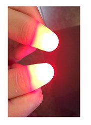 Red Magic Thumb Tip Light Illusion, 1 Pair with Soft Standard Size Thumb Tips