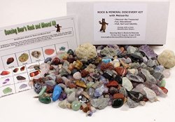 ROCK & MINERAL COLLECTION Kit with 2 Easy Break Geodes Activity KIt with Over 150+PCS Comes