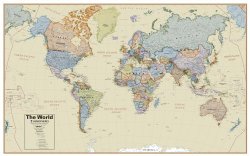 Round World Products Boardroom World Wall Map