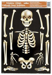 Skeleton Halloween Window Clings