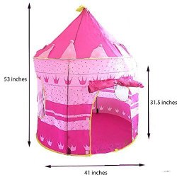 Sure Luxury Girl’s Pink Princess Castle Play Tent – Indoor and Outdoor Use