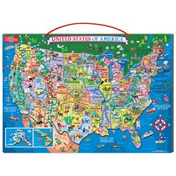 T.S. Shure Wooden Magnetic Map of the USA Puzzle