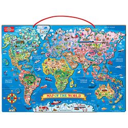 T.S. Shure Wooden Magnetic World Map Puzzle